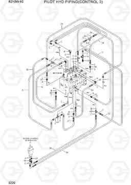 3220 PILOT HYD PIPING(CONTROL 3) R210W-9S, Hyundai