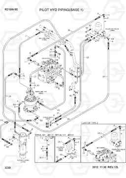3230 PILOT HYD PIPING(BASE 1) R210W-9S, Hyundai