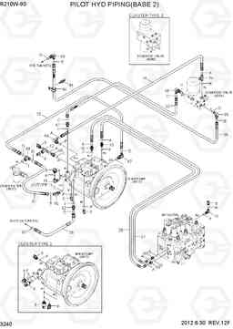 3240 PILOT HYD PIPING(BASE 2) R210W-9S, Hyundai