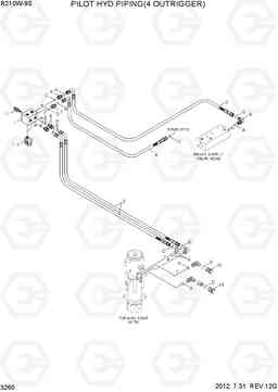 3260 PILOT HYD PIPING(4 OUTRIGGER) R210W-9S, Hyundai