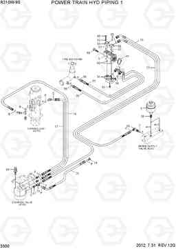 3300 POWER TRAIN HYD PIPING 1 R210W-9S, Hyundai