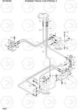 3320 POWER TRAIN HYD PIPING 3 R210W-9S, Hyundai