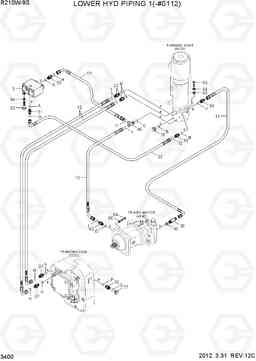 3400 LOWER HYD PIPING 1(-#0112) R210W-9S, Hyundai