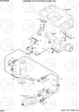 3420 LOWER HYD PIPING 3(-#0112) R210W-9S, Hyundai