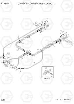 3471 LOWER HYD PIPING 2(F/BLD, R/OUT) R210W-9S, Hyundai