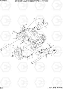 3580 QUICK CLAMP(HOOK TYPE 3, #0764-) R210W-9S, Hyundai