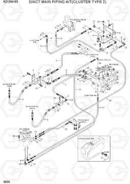 3635 D/ACT MAIN PIPING KIT(CLUSTER TYPE 2) R210W-9S, Hyundai