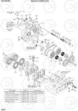 4010 MAIN PUMP(1/2) R210W-9S, Hyundai