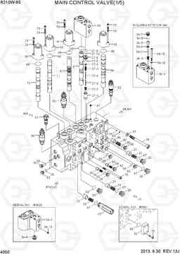 4050 MAIN CONTROL VALVE(1/5) R210W-9S, Hyundai