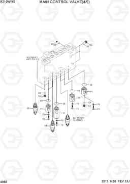 4080 MAIN CONTROL VALVE(4/5) R210W-9S, Hyundai