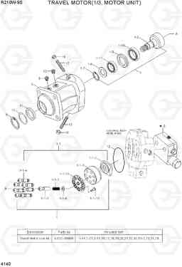 4140 TRAVEL MOTOR(1/3, MOTOR UNIT) R210W-9S, Hyundai