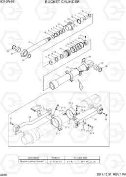 4220 BUCKET CYLINDER R210W-9S, Hyundai