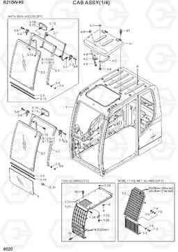 6020 CAB ASSY(1/4) R210W-9S, Hyundai