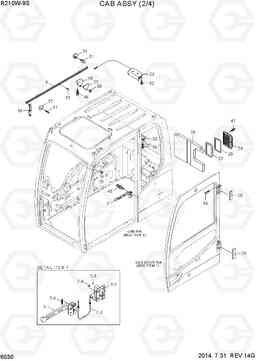 6030 CAB ASSY(2/4) R210W-9S, Hyundai