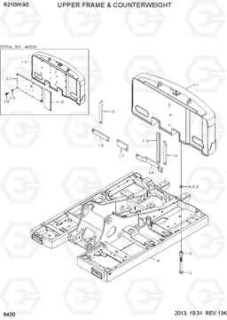 6400 UPPER FRAME & COUNTERWEIGHT R210W-9S, Hyundai