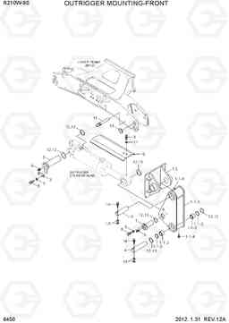 6450 OUTRIGGER MOUNTING-FRONT R210W-9S, Hyundai