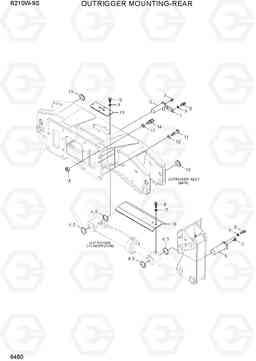 6460 OUTRIGGER MOUNTING-REAR R210W-9S, Hyundai