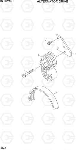 9140 ALTERNATOR DRIVE R210W-9S, Hyundai