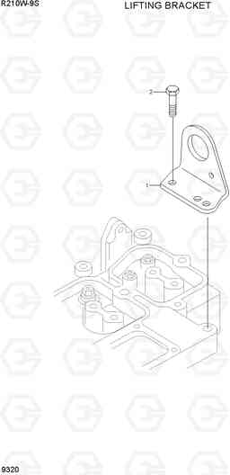 9320 LIFTING BRACKET R210W-9S, Hyundai