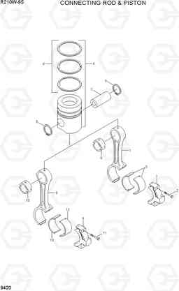 9420 CONNECTING ROD & PISTON R210W-9S, Hyundai