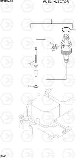 9440 FUEL INJECTOR R210W-9S, Hyundai