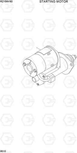 9510 STARTING MOTOR R210W-9S, Hyundai