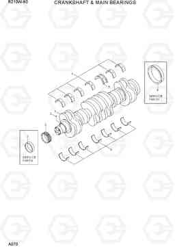 A070 CRANKSHAFT & MAIN BEARINGS R210W-9S, Hyundai