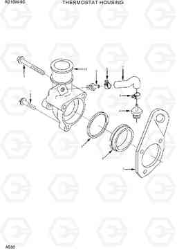 A530 THERMOSTAT HOUSING R210W-9S, Hyundai