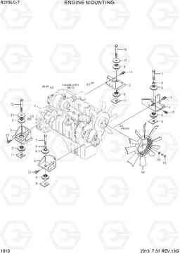 1010 ENGINE MOUNTING R215LC-7(INDIA), Hyundai