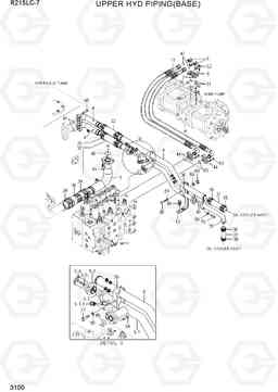 3100 UPPER HYD PIPING R215LC-7(INDIA), Hyundai