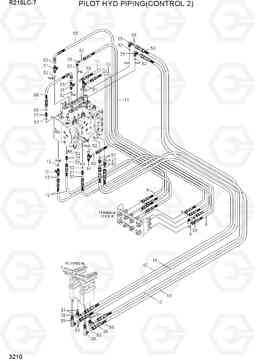 3210 PILOT HYD PIPING(CONTROL 2) R215LC-7(INDIA), Hyundai