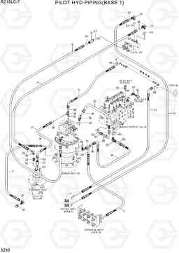 3230 PILOT HYD PIPING(BASE 1) R215LC-7(INDIA), Hyundai