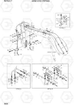 3620 ATTACH PIPING KIT(S & D/ACTING) R215LC-7(INDIA), Hyundai