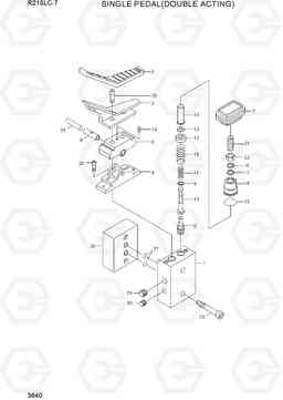 3640 SINGLE PEDAL(DOUBLE ACTING) R215LC-7(INDIA), Hyundai