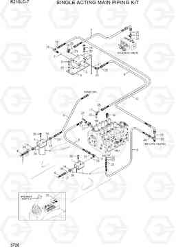 3720 SINGLE ACTING MAIN PIPING KIT R215LC-7(INDIA), Hyundai