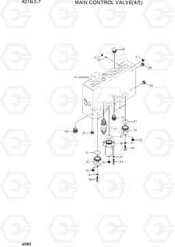 4080 MAIN CONTROL VALVE(4/5) R215LC-7(INDIA), Hyundai