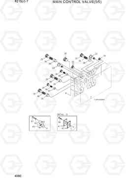 4090 MAIN CONTROL VALVE(5/5) R215LC-7(INDIA), Hyundai