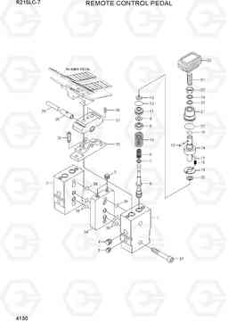 4130 REMOTE CONTROL PEDAL R215LC-7(INDIA), Hyundai