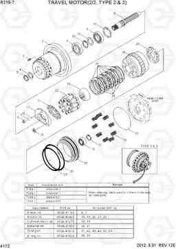 4172 TRAVEL MOTOR (1/2 ,TYPE 2 & 3) R215LC-7(INDIA), Hyundai