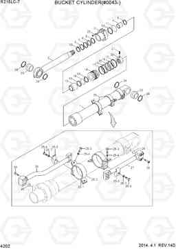 4202 BUCKET CYLINDER (#0793) R215LC-7(INDIA), Hyundai