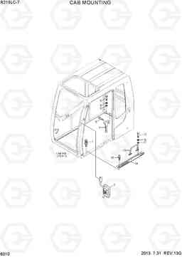 6010 CAB MOUNTING R215LC-7(INDIA), Hyundai