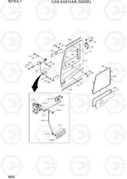 6050 CAB ASSY(4/6, DOOR) R215LC-7(INDIA), Hyundai