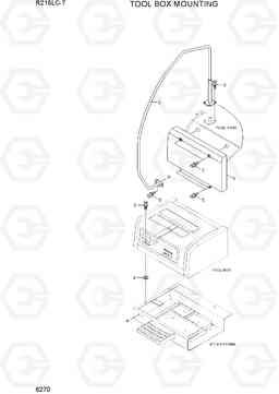 6270 TOOL BOX MOUNTING R215LC-7(INDIA), Hyundai