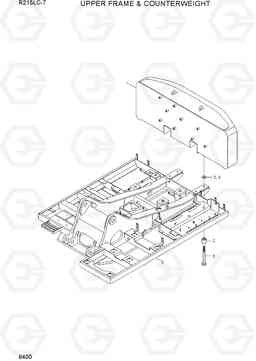 6400 UPPER FRAME & COUNTERWEIGHT R215LC-7(INDIA), Hyundai