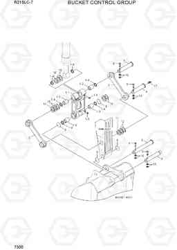 7300 BUCKET CONTROL GROUP R215LC-7(INDIA), Hyundai