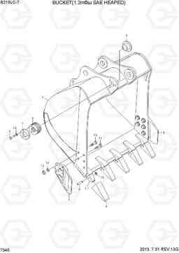 7340 BUCKET(1.2M3 SAE HEAPED) R215LC-7(INDIA), Hyundai