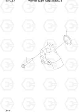 9110 WATER INLET CONNECTION 1 R215LC-7(INDIA), Hyundai