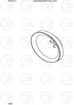 9260 CRANKSHAFT PULLEY R215LC-7(INDIA), Hyundai