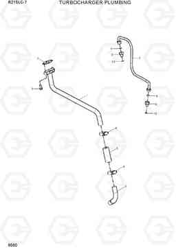 9560 TURBOCHARGER PLUMBING R215LC-7(INDIA), Hyundai