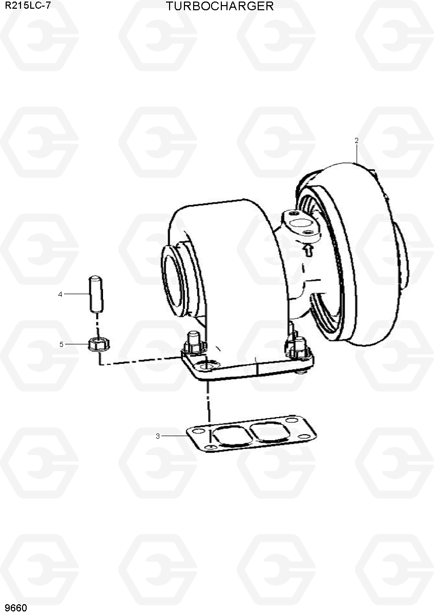9660 TURBOCHARGER R215LC-7(INDIA), Hyundai